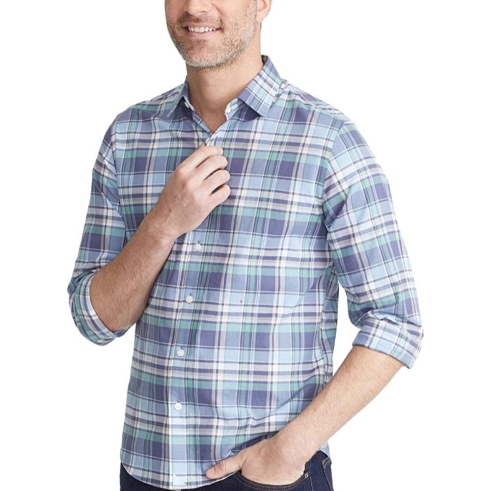 UNTUCKit Rombauer Green & Blue Plaid Oxford